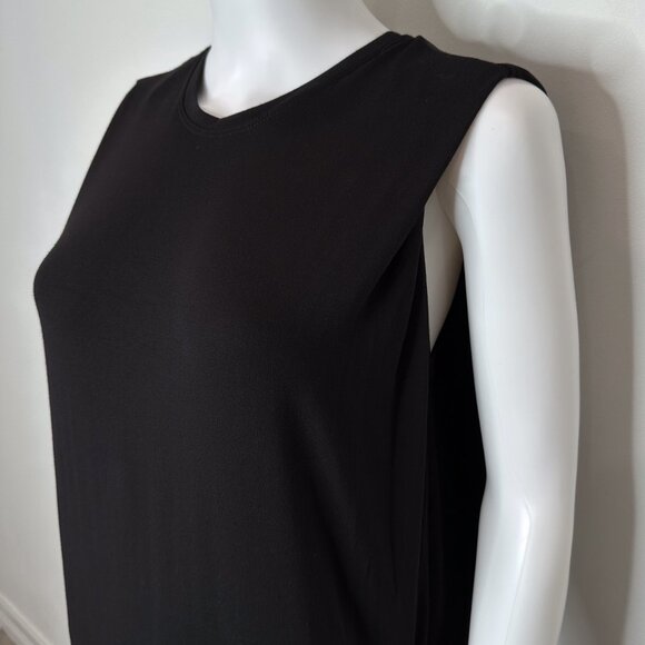 Halston Heritage Sleeveless Casual Tank Midi Dress in Black Women's Size M - Picture 5 of 14